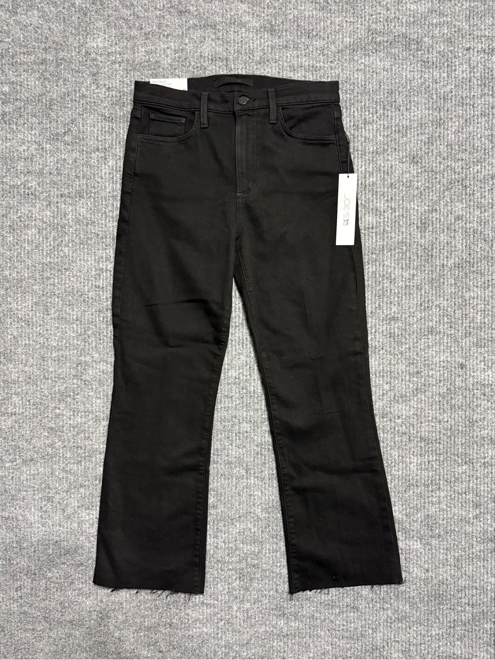 Joe’s Jeans The Callie size 28 High Rise 26.5” inseam Crop Bootcut Raw Hem Black - Picture 2 of 6